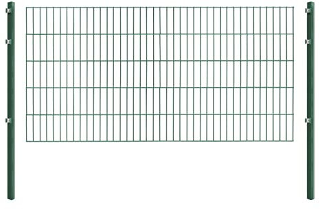 Arvotec Einstabmattenzaun, H 100 cm, grün, 10-50m - inklusive Pfosten - Modern, Stahl, UV- und wetterbeständig