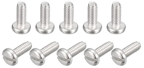 sourcing map 100 Stk Edelstahlschrauben M2 x 5mm, 304 Maschinenschrauben Schrauben Set Schlossschrauben Holzschrauben Geschlitzt Antrieb Bindekopf Bolzen