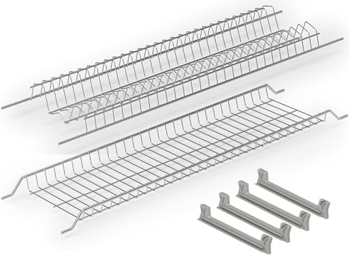 AERREGI KIT SCOLAPIATTI COLAPIATTI A INCASSO INOX 76cm PER PENSILI DA 80cm ACCIAIO INOX DI ALTA QUALITA' COMPRESO DI STAFFE MONTAGGIO SEMPLICE