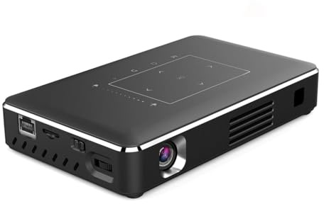VVHUDA Mini proyector 4k 3D Android LED Smart Pocket Portable Beamer Wifi Bluetooth Videojuego Home Theater (D como se muestra) pequeño regalo