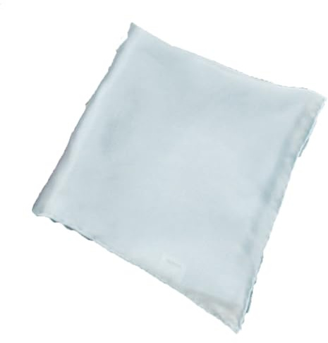 Hrlace Pañuelo de seda para hombre, 35 x 35 cm, de satén de color liso, 100 % seda, para bodas, fiestas, color azul claro