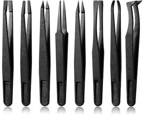 8 Pcs Venus Fly Trap Feeding Tweezers, Carnivorous Plant Feeding Tongs Straight and Curved Food Tongs for Flytraps Pitcher Plants Butterwort Reptile Feeding (4.6Inch)