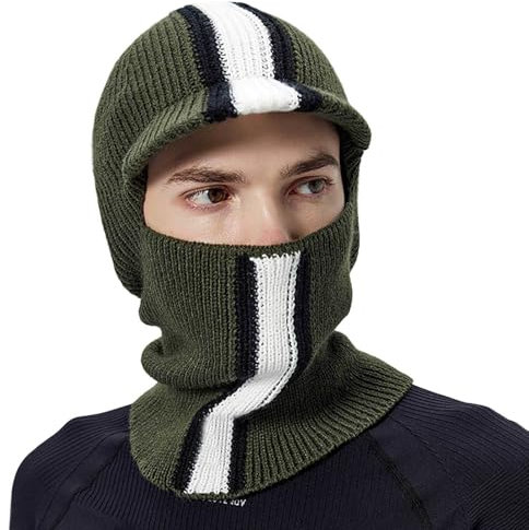 SRZYMJ Wintermütze Herren Damen Grün Beanie Mütze, Herren Winter Warme Unisex Wintermütze Strickmütze Dehnbare Weiche Wollmütze mit Bündchen und Dickem Warmem Futter Geschenk für männer Frauen