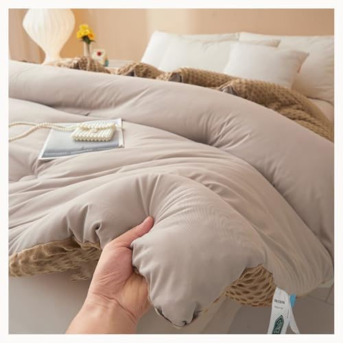 CZQGLYM Edredón Ultra Suave Invierno Edredón Nórdico Edredón Nórdico De Microfibra Relleno Nórdico 4 Estaciones Relleno Nórdico Varias Medidas Caliente Y Cómodo (Brown,150x200CM 3KG)