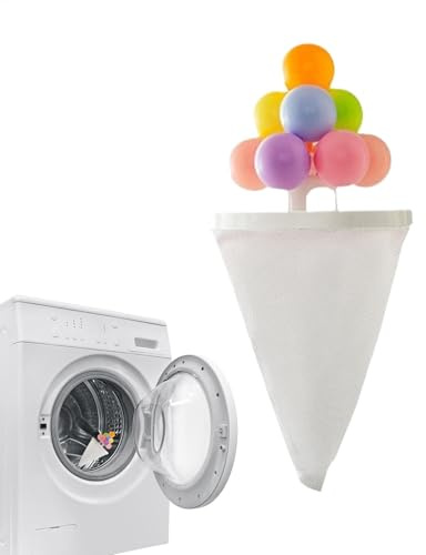 Xiixuuj Laundry Ball Float Filter - Hair Filter Cleaning Mesh Bag Cat Hair Remover | Colorful Hair Collector, Cleaning and Decontamination Laundry Care Ball for Dog Cat Pet Hair and Debris