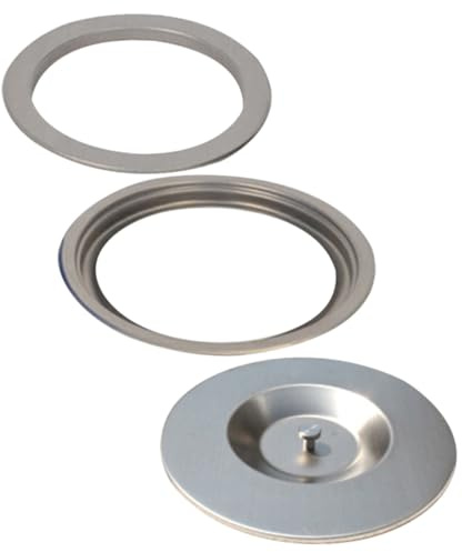 Alipis Poubelle la Cuisine Encastrable Couvercle de Poubelle en Acier Inoxydable, Robuste et Gain de Place pour Plan de Travail Cuisine Argenté