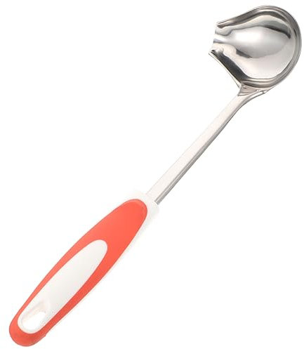 IMIKEYA Cucharón de Salsa de Acero Inoxidable con Vertedor Antideslizante para Buffet Líneas y Restaurantes Diseño Elegante y Limpieza Conveniente