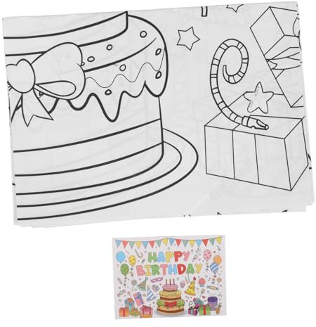 WEKAMOS Kinder Malposter Tischdecke Ausmalposter Groß 110x80cm Papiertischdecke Zum Geburtstag Party Malvorlage Geburtstagsdekoration Für Kinder
