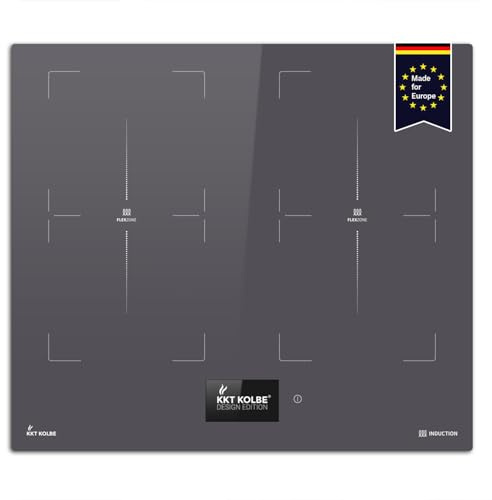 KKT KOLBE Induktionskochfeld 60 cm Autark | TFT-Touchdisplay | 7,2 kW | 4 Zonen Platten | 2 Flexzonen | 9 Stufen | Rahmenlos | Induktion | Schnellaufheizung | BBQ-Funktion | IND5905TFT