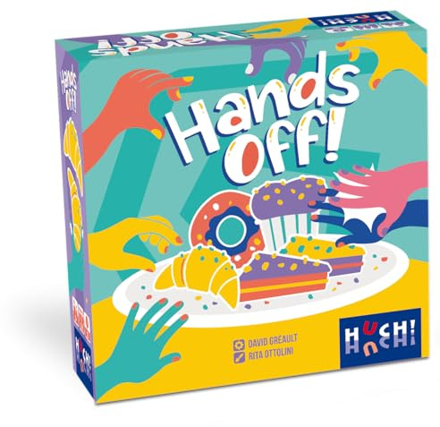HUCH!, Hands Off!, Familienspiel mit Würfeln und Karten, Reaktionsspiel für schnelle Finger und scharfe Augen, Für 2 bis 6 Spieler ab 6 Jahren