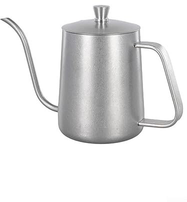 Caffettiera professionale con beccuccio a collo d'oca per uso domestico o bar (vintage 600 ml)