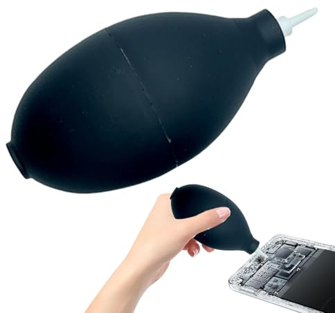 Souffleur d'air pour appareil photo - Boule de poussière - Nettoyeur de pompe - Soufflet puissant avec buse flexible - Outil efficace pour enlever la poussière sur objectifs, claviers, montres et