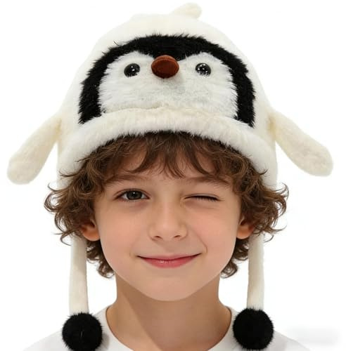 Generico Cappello A Forma Di Animale - Berretto Morbido Da Costume A Forma Di | Cappello Invernale con Paraorecchie - per Bambini Ragazze e Ragazzi in Vacanza e Campeggio