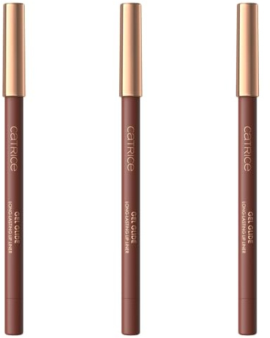 Catrice Gel Glide Long-Lasting Lip Liner, Nr. 090, Nude, langanhaltend, Wischfest, farbintensiv, vegan, wasserfest, ohne Parfüm, ölfrei, 3er Pack (3x1.5g)