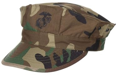 MFH US Cap, USMC, Rip Stop, Woodland,mit Marine-Corp-Druck - L
