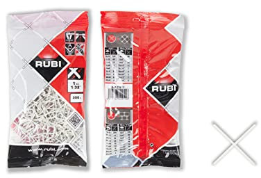 RUBI 2911 | Cruceta para Juntas | 1 mm | 300 unidades | Estructura Maciza | Instalación de Revestimientos y Pavimentos de Baldosa Cerámica con Junta Mínima