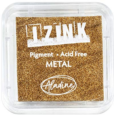 Stempelkissen Izink Pigment Stempelfarbe - Stempelkissen Classic schnelltrocknend – Scrapbooking, Embossing und kreative Kartengestaltung – Größe 5x5cm (Classic Copper)