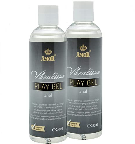 Vibratissimo Play Gel anale 2x250 ml | Lubrificante extra scivoloso | Gel lubrificanti a base acqua | per sexy toys in silicone e preservativi in lattice | water based lubrification
