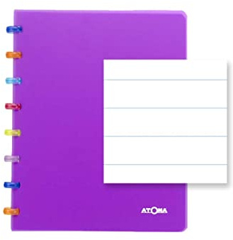 ATOMA Notebook Systeem | Tutti Frutti | A5 | paars | Gelinieerd