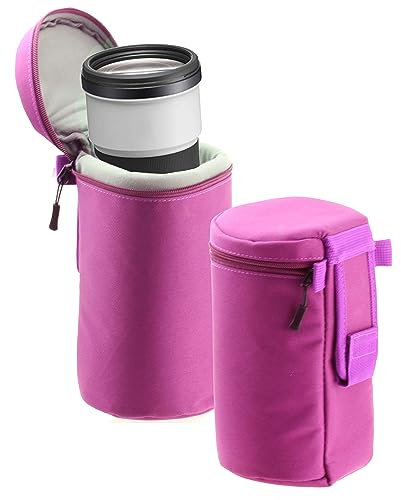 Navitech Purple Water Resistant Camera Lens Protective Case Pouch Compatible With The Irix Purplestone 15 f/2.4mm | Irix Purplestone 11 f/4.0mm