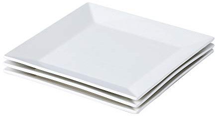 Porlien Classic Square 7.25-inch Dessert Plates Set of 3