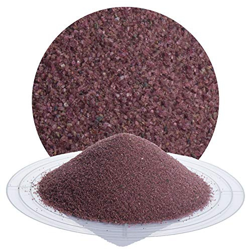 Schicker Mineral Granatsand Strahlmittel 30/60 mesh 25 kg 0,20-0,60 mm | Mehrwegstrahlmittel Sandstrahlen, Graffitientfernung, Sanierung Sandstein, hohe Standzeit, abrasiv, mineralisch