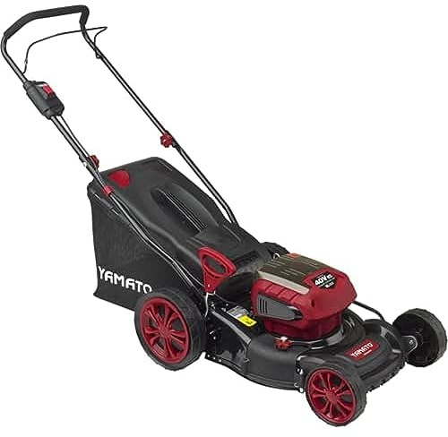 Yamato - Cortacesped A Bateria 40 V. LIMYX Sin Bateria. Corte Ø 40.5 cm. Altura regulable. Mulching. Motor Sin Escobillas