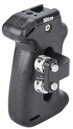 Nitze Mini-Seitengriff mit Zwei 1/4 Schrauben - PA22-H2 | mit Blitzschuh, Gewindeloch, Richtung, Position Einstellbar, ergonomische Gestaltung, Maximaler Belastung von 10 kg