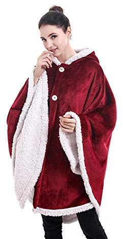 YLXD Sherpa Hoodie-Decken-Sweatshirt, Fleecedecke, anziehbare Kuscheldecke für Erwachsene,warm, weich, gemütlich, Mehrfarbig, Einheitsgröße, Männer, Frauen, Mädchen, Jungen, Freunde