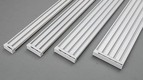 Rollmayer Weiß Gardinenschiene ALU 2-läufig, 100cm - mit Ösengleiter | Aluminium Vorhangschiene für Schiebevorhang Vorhang, Gardinen 2, 3, 4-läufig Deckenbefestigung