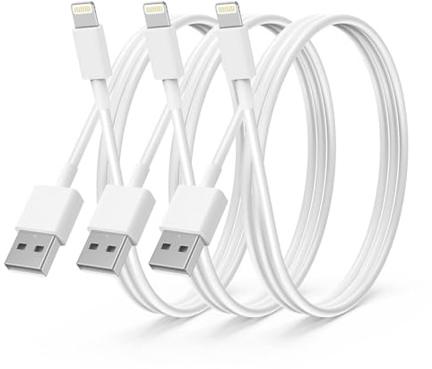 3Pack Apple MFi Certified iPhone Charger 3M，3Metre Lightning Cable | Lightning to USB A Cable 3 Meters,Fast Charging Cable Lead for iPhone 12 SE 2020 11 Xs Max XR X 8 Plus 7 iPad Pro ,White