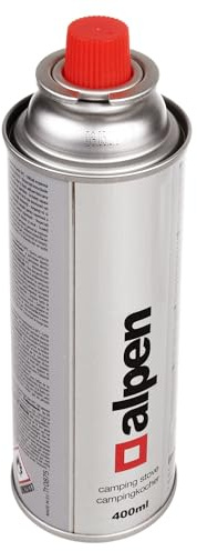 Alpen Camping Alpentech IK300 Butangaspatron Gasflaska För Gasspis Campingspis Bunsenbrännare Lödbrännare 400ml (12)