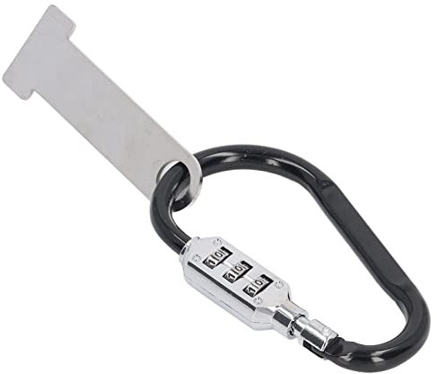 Lucchetto di Sicurezza Antifurto Legha di Alluminio con PIN di Sicurezza per Casco da Motociclista