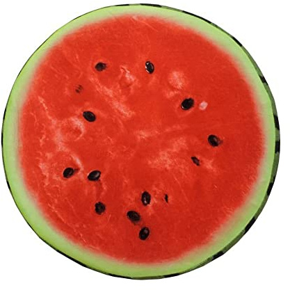 15 Zoll Runde Obst Sitzkissen, Stuhlkissen Fruchtscheibe Sitzkissen Plüsch Kissenbezug Rundes Stuhl Deko, Hocker Dekoration Bodenkissen für Kinder (Wassermelone)