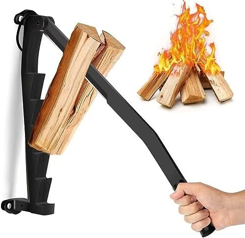 WDZDMYL Wall Mounted Kindling Splitter Firewood Kindling Splitter - Portable Manual Fire Wood Kindling Splitter Firewood Cutter Heavy Duty Log Splitter Wood Splitter for Indoor Outdoor