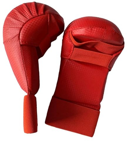 Guanti da Karate Guanti da Kickboxing Allenamento Comodi Guanti MMA Durevoli Guanti da Boxe per Sacco da Boxe Allenamento MMA Sparring, Rosso M