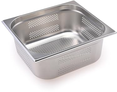TeknoStahl GN Behälter Gastronorm 2/3 Edelstahl perforiert (150 mm)