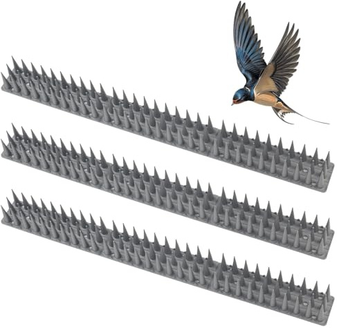 CAREDGO 20 Pcs Ahuyentador de Palomas 8.6 Metros Pinchos Anti Gatos | Anti Palomas Balcon Tira de Pinchos Antipajaros Exterior Ahuyentador de Gatos Espanta Palomas Balcon Pinchos contra Gatos
