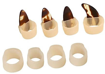 ifundom 5stücke Guzheng Nagelschutzabdeckungen Verstellbar Aus Lebensmittelechtem Ergonomisch Teiliges Für Rechts Hautfarbe Für Guzheng-spiel Und Lernen