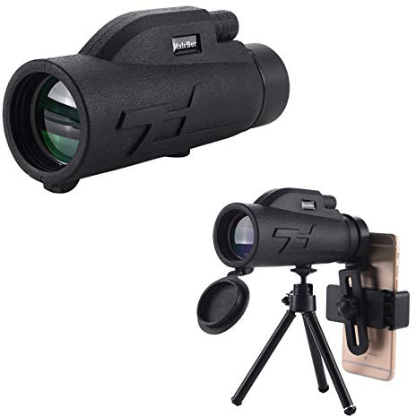 Tragbares Monokular, tragbares 12x40 HD-Monokular-Teleskop, Handy-Kamera-Teleskop mit Stativ für die Vogelbeobachtung durch Erwachsene, Outdoor-Reisen, Besichtigungen