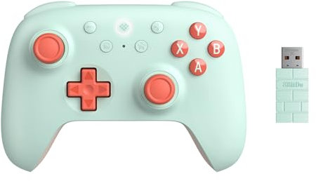 8Bitdo Ultimate 2C Wireless Controller for Windows PC and Android, with 1000Hz Polling Rate, Hall Effect Joysticks and Hall Triggers, and Remappable L4/R4 Bumpers (Mint)