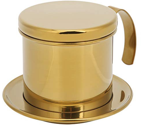 Filtro de café Taza de Filtro de café Vietnamita de Acero con Filtro de Goteo Reutilizable Verter sobre Colador de café Taza Individual Verter sobre