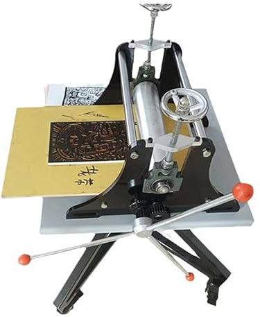 LBMED Flachbettpresse, Buchdruckmaschine Mit 320 X 500 Mm Verlängerter Druckplatte Und Doppeltem Positionierungswellenloch, Maximale Druckplattenhöhe: 8 cm, Gleichmäßiger Druck, Für Holzschnitt-Tinte