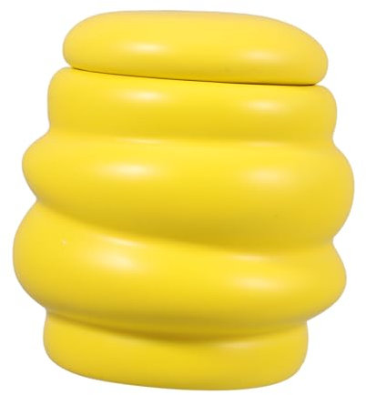 UTHCLO Ceramic Honey Storage Jar Tea Container Kitchen Honey Pot Candy Jar Lid
