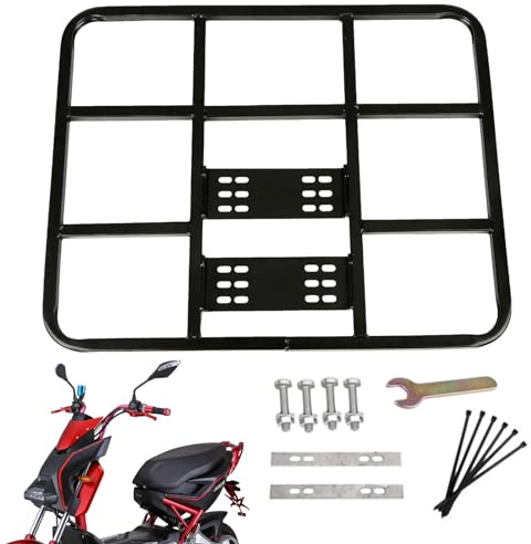 Bikes Cargo Rack - Metal bikes Rack, Detachable Hitch Carrier | Takeaway Box Bracket, Electric Vehicle Rear Shelf, Heavy-Duty Bicycles Cargo Rack for Food Delivery, Rack for E-Bikes and Scooters