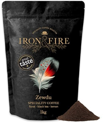 Zewdu Specialty Blend 1kg Cafetiere/French Press Grind – Light Roast, Award-Winning African Coffee with Floral, Black Tea & Lemon Notes – Perfect for French Press & Pour Over – IRON & FIRE