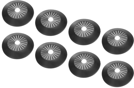 PATIKIL Cache Tuyau Radiateur pour Tuyaux d'Eau 1.18-2.27/30-55mm, 8pcs Plaque d'Écussons en PP pour Tuyaux de Chauffage, Colliers de Pipe Garniture Robinet Tube Douche Mural, Noir