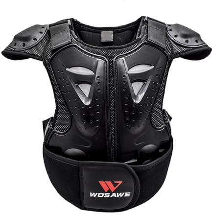 YNPQTDS Veste De Protection De Moto Kid, Equipement Dirt Bike pour Enfant, Gilet D'armure pour Enfant, Protecteur De Poitrine pour Véloéquitation/Moto/Dirtbike/Motocross/Ski/Snowboard