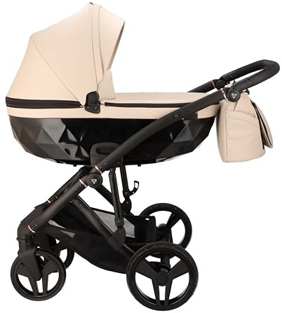 Junama Kinderwagen Diamond Classic 2in1 3in1 4in1 (02 - Beige, 2in1 mit Adaptern)