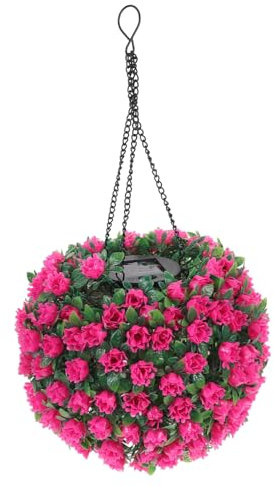 GRIRIW Artificial Topiary Balls Light Fake Plants for Home Solar Powered Topiary Ball Led Garden Decor Unique Design